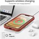 Vooii Compatible with iPhone 12 Case/iPhone 12 Pro Case, Liquid Silicone Upgrade [Soft Anti-Scratch Microfiber Lining] [Shockproof Drop Protection] Phone Case 6.1 inch - Caramel