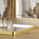 24X36 Inch Arched LED Mirror for Bathroom,3-Color Gold Framed Arched Wall Lighted Vanity Mirror with Lights, Anti-Fog, 3000K/4500K/6000K Dimmable, ETL Listed LED Driver