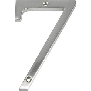 Distinctions by Hillman 843327 4-Inch Brushed Nickel Flush-Mount House Number 7, 1 Count (Pack of 2)