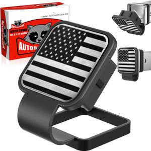 AUTORACCOON Hitch Cover Fits for 2-inch HitchTrailer Hitch Cover Tube Plug Insert, Car Exterior Accessories, Receiver Tube Hitch Plug (Light Gray)