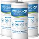 Waterdrop FXHTC Whole House Carbon Water Filter, Replacement for GE FXHTC, GXWH40L, GXWH35F, Culligan RFC-BBSA, American Plumber W10-PR, W10-BC, WRC25HD, 10" x 4.5" Cartridge, 5 Micron, Pack of 3