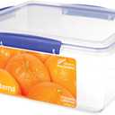 Sistema KLIP IT Food Storage Container, 5 L, Airtight & Stackable, BPA-Free, Clear with Blue Clips (169oz)