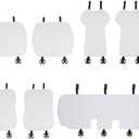 Car Seat Mat Pad Protector Covers,Driver Front Rear Seat Bench Cushion Cover,for Tesla Model 3/ Y Set 2017-2022, Flannel Anti-Dirty White Cushion Interior Accessories (Model Y 7pcs)
