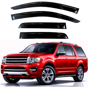 KPY Rain Guards Fit for 1997-2017 Ford Expedition & 2007-2017 Ford Expedition XL, Out-Channel Window Visors Vent Wind Deflectors 4PC, Car Accessories for 1998-2017 Lincoln Navigator