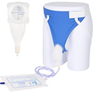 2026 Upgraded Urine Collection Bag, Reusable Condom Catheters with 1000ml & 2000ml Bags, Portable & Comfortable Wearable Urinary Drainage System (Young Men's Version)