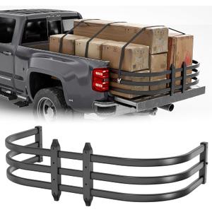 Truck Bed Extender, Aluminum Retractable Tailgate Extender, 59"-69" Adjustable Length, Drill Required, Fits for Chevy Silverado & GMC Sierra, Ford F-Series, Dodge Ram, Tundra, Nissan Titan
