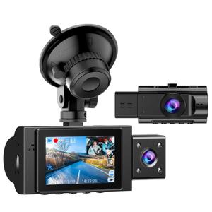 Dual Dash Cam Front and Inside FHD 1080P Dash Camera for Cars Dashcams for Cars with Infrared Night Vision, Car Camera Driving Recorder 24H Park Monitor Motion Detection GSensor for Taxi Uber