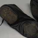 Black Leather Jazz Boots Split Sole Dancing Shoes for Adult Women Men (7.5W / 6.5M)