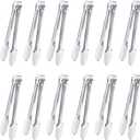 Serving Tongs,Buffet Tongs, Dmoera Stainless Steel Food Tong Serving Tong Small Serving Tongs Stainless Steel Mini Appetizer Tongs, Set of 12 (5Inch)