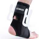 JOMVD Ankle Brace for Women Men, Adjustable Ankle Support with Side Stabilizers for Ankle Sprained, Achilles, Plantar Fasciitis Injury Recovery L