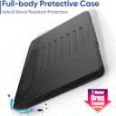 SEYMAC stock Case for iPad 9th/8th/7th Generation 10.2'', Strong Magnetic Auto Sleep Shockproof Case with Absorbing Multi-Angles Stand, Pen Holder, Card Slot (Black)