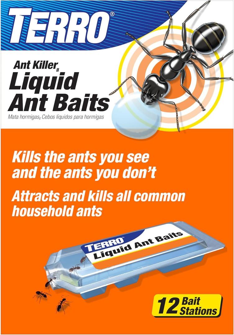 TERRO Ant Killer Bait Stations T300B - Liquid Bait to Eliminate Ants - 9 Count Stations for Effective Indoor Ant Control