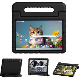 Kids Case for Samsung Galaxy Tab S10 FE 2025/S9 FE 10.9 inch/Tab S9 11 inch 2023,Shockproof Lightweight Convertible Stand Protective Case with S Pen Holder, Black
