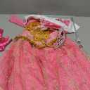 Girls Princess Costume Dresses Pink Princess Dress Up Clothes with Accessories for Halloween Cosplay Carnival Party (3T)