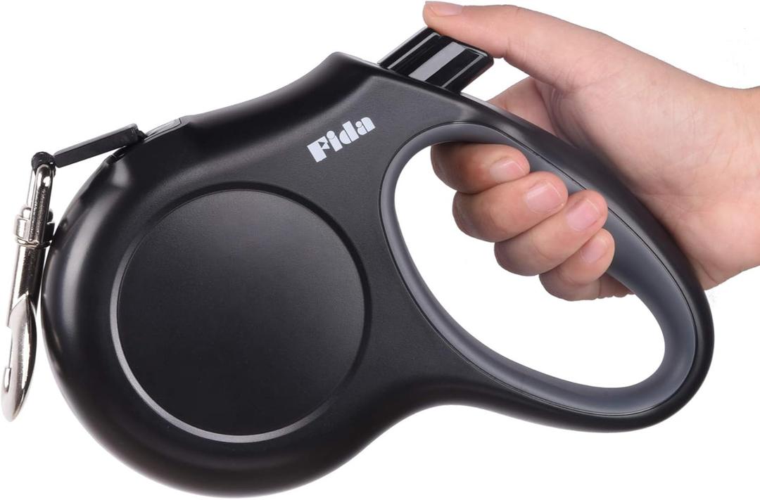 Fida Retractable Dog Leash Large Breed, Heavy Duty 16 ft Dog Walking Leash, up to 110 lbs, 360 Tangle Free, Black