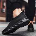 RJYWGS Running Shoes Womens Mens Walking Tennis Gym Sneakers Slip On Comfortable Lightweight Athletic Workout Casual Fashion Sports Shoes, Black, Size Women 9/ Men 8