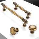 10 Pack 5 Inch Antique Brass Cabinet Pulls Vintage Brass Cabinet Handles Brass Hardware for Kitchen Cabinets 2510 Drawer Dresser Cupboard Bedroom Bathroom