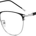 GUDVUE Blue Light Glasses, Computer/Gaming/TV/Phones Glasses for Women/men, Anti Glare/UV400/Eye Strain, Sliver