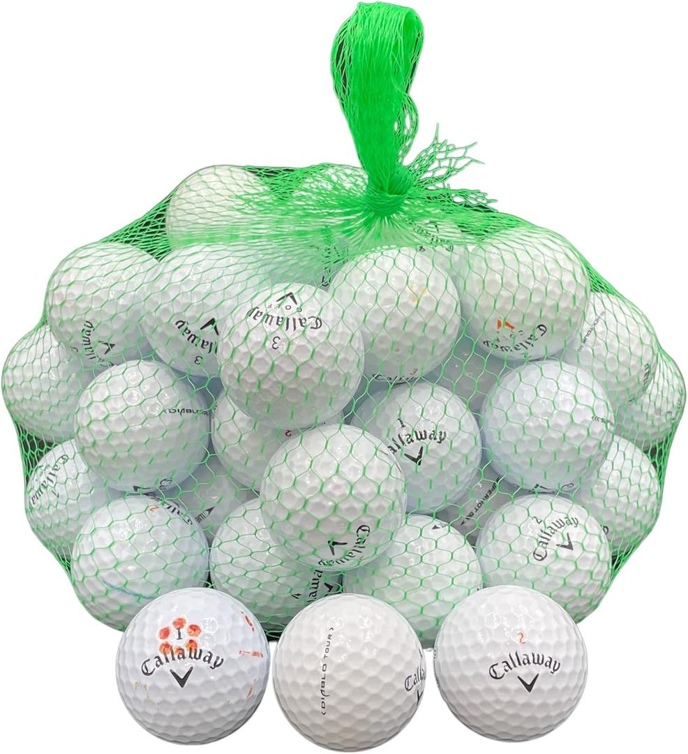 Golf Ball Planet 50 Pack Used Golf Balls for Callaway (White 5A / Mint)