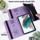 Case for iPad (A16) 11th Generation 11 Inch (2025), iPad 10th Generation 10.9 Inch (2022), Embossed PU Leather Stand case with Auto Wake/Sleep, Pen Holder & Card Slots-Purple