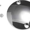 Ignition Engine Timing Points Cover for Harley-DAVIDSON 1971-1999 / Inner/Durable Aluminum Alloy / 1 Pcs Silver Tone