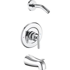 Replacement for Moen Shower Faucet Trim Kit, Shower Arm, Shower Handle& Tub Spout, (Valve& Catridge Not Inclued), Chrome