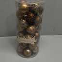 Valery Madelyn Christmas Ornaments Set, 35ct 2 Inches Brown Copper Gold Shatterproof Christmas Tree Decorations, Luxury Hanging Ball Ornaments Bulk for Xmas Holiday Party Decor