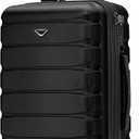 Flight Knight 22x14x9" Expandable Carry On Suitcase Hardside TSA Lock USB C Port Lightweight Luggage Silent Double Spinner Wheels Maximum Overhead Carry-On Bag For American & United Approved Airlines