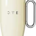 OTE 40 oz Tumbler with Handle and Straw Lid, Reusable Water Bottle, Double Wall Vacuum Stainless Steel Insulated Tumbler for Hot/Cold Beverages(Beige)