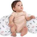 Little Grape Land Nursing Pillow,Upgraded Breast Feeding Pillow for Mom,Breastfeeding & Bottle Feeding for 015 Months, Soft Machine Washable Cover with Firm Breathable Filling, Tummy Time,Bunny