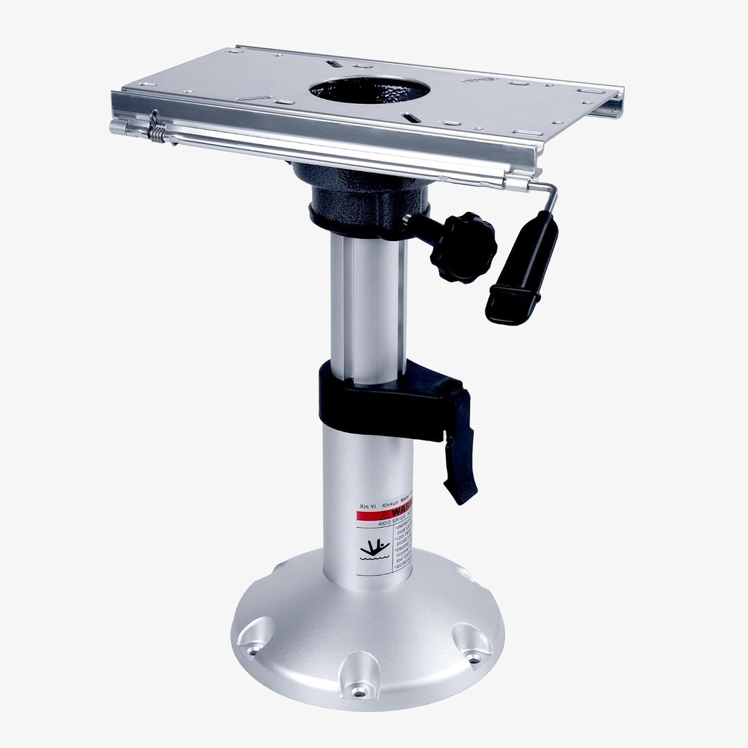 MANUMARINE Boat Seat Pedestal, Aluminum Adjustable Height Locking Boat Seat Pedestals and Bases for Fishing Bass Pontoon Boats