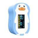 Vibeat Pulse Oximeter, Small Size Fingertip Blood Oxygen Meter with Smart Reminder for Home Use, O2 monitor with Batteries & Lanyard, Blue