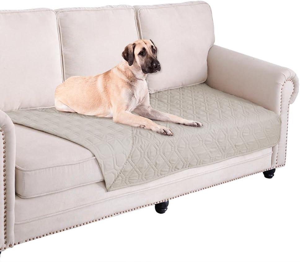 Ameritex Waterproof Dog Bed Cover Pet Blanket for Furniture Bed Couch Sofa Reversible, 30x70 Inch (Pack of 1), Khaki+khaki