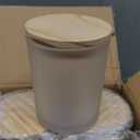 SHOWIN Thick Candle Jars for Making Candles 12 Pcs, 7 OZ Empty Jars with Wood Lids for Candle Making, Sample Container, Frosted White