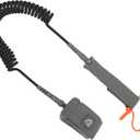 Retrospec Weekender 10' Paddle Board Safety Leash, Coiled for Stand Up Paddleboards (Black)