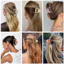 SMKSL 12 Pcs Hair Clips for Women 3 Styles Small Medium Large Claw Clips for Thin Thick Curly Hair, Strong Hold Hair Claw Clips, Stylish Plastic Hair Accessories Ideal Gifts for Women (Ice Cream)