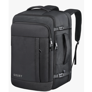 Carry On Backpack, 50L Travel Backpack, Luggage Backpack TSA Flight Approved Laptop Backpack for Men & Women, Large Expandable 40L Daypack Lightweight Business Weekender Bag, Black