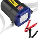 Oil Extractor Pump 12V 80W, Upgraded Electric Engine Oil Pump w/ Auto Overload, Oil Change Pump for Motor Oil, Gear Oil, Transmission Fluid, Lube, Fluid Transfer Pump for Car, Mower, Marine, Blue