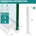 Bathroom Shower Glass Door Bottom Seal Strip, 2PCS 36 Inch Long Clear PVC Seal Strips for 5/16"(8mm) - 3/8"(10mm) Thick Framless Glass Door Panel
