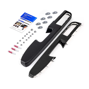 80994 Front Driver & Passenger Side Armrest Repair Fit for Chevrolet Chevy Silverado Suburban Tahoe Avalanche For GMC Sierra Yukon 2010-2014 Door Panel with Release Handle Above Armrest - Black