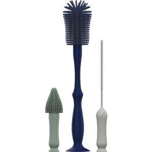Dr. Brown's Silicone Cleaning Brush Set with Bottle, Spout, and Straw Brush, 3 Brushes to Clean Baby Bottles, Spouts, Nipples, and Straws, BPA Free – 3Pack Compact