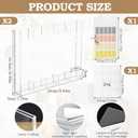 2 Pack Large Acrylic Straw Holder for Cabinet, Straw Organizer with 12 Double-sided Tape and 25 Colorful Labels, Glass Straw Storage for Kitchen Cabinets,Reusable Straw Dispenser for Counter.