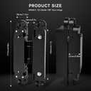 Hidden Door Hinge (7in)-2pc Invisible Door Hinges,3D Adjustable 180 Degree Invisible Hinges,176.5 lb.Load Capacity.(Black, 7 x 2.8 x 1)