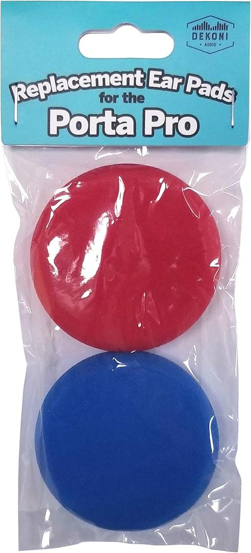 Premium Dekoni Audio Replacement Ear Pads | Memory Foam Comfort Cushions | Compatible with Koss PortaPro & KSC Series | Enhanced Noise Isolation | Easy Installation (Blue/Red)