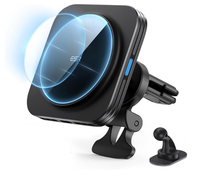 ESR for MagSafe Car Mount Charger,15W Magnetic Wireless Car Charger, for MagSafe Car Charging, Air Vent Dashboard Phone Holder Mount for iPhone Air 17 Pro Max 16 15 14 13 12, Galaxy S25, Fast Charging