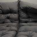 Outside Benches Cushion with Backrest, Thicken Waterproof Swing Cushions 2/3 Seater Replacement, Porch Swing Cushions Outdoor (Gray, 40 x 60 inch)