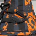 45L Gym Bag for Men & Women, Tactical Military Duffle Bag for Travel Weekender Gym Workout Deployment, Large Sports Bag for Hockey Football Baseball Soccer Basketball & Team training (Black&Orange Graffiti)