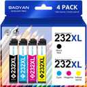 232XL Ink Cartridges for Epson Printer Remanufactured for Epson 232XL Ink Cartridges Combo Pack for Expression Home XP-4200 XP-4205 Workforce WF-2930 WF-2950 XP4200 WF2950 (Black Cyan Magenta Yellow)