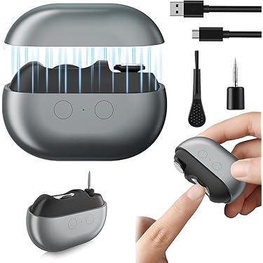 Electric Nail Clippers for Seniors, Easy Clip Nail Clippers 2025 New 3 in 1 Electric Toenail Clipper with Polishing and LED Light, Smart Toenail Clipper 2 Adjustable Speeds for Adults, Baby (Grey)