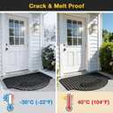 31x 47 Black Non Slip Waterproof Welcome Rubber Door Mat with Holes, Outdoor Rubber Mats with Drainage for Entrance, Patio, Garage, Restaurant and Bar, Commercial Floor Mats Outdoor that Drain Water